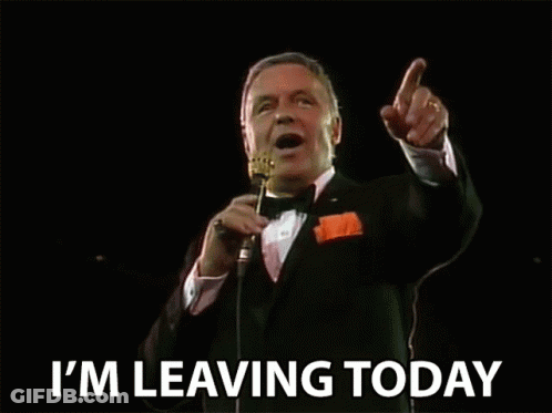 Man With Microphone Saying Im Leaving Today GIF
