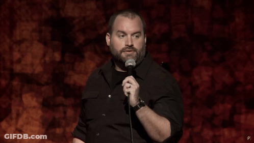 A Man Holding A Microphone With The Words Uh I Don T Fucking Know You Man GIF