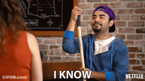 Man Holding Mop Says I Know GIF