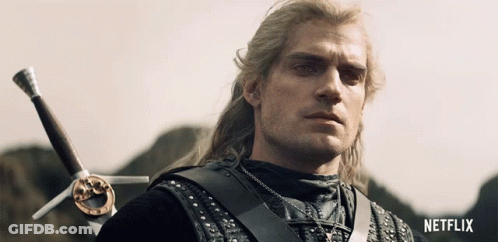 A Man Holding A Sword With Netflix Written On The Bottom GIF