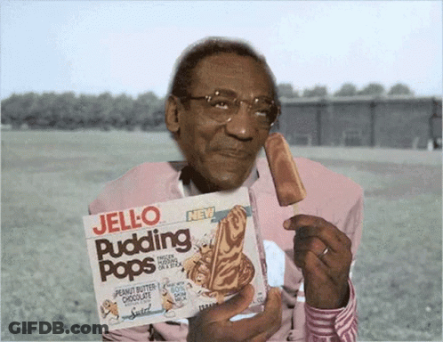 A Man Holds A Box Of Jello Pudding Pops GIF
