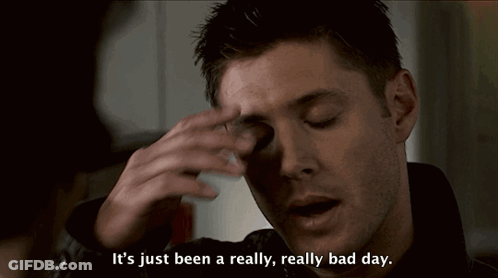 Man Holding Forehead Saying Bad Day GIF