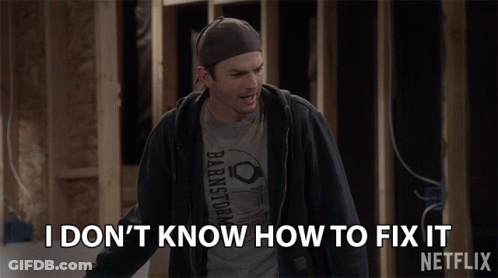 A Man In A Barnstormer Shirt Says I Don T Know How To Fix It GIF