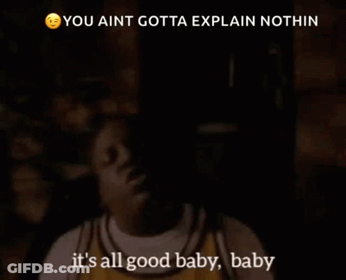 A Man In A Basketball Jersey Says It 'S All Good Baby GIF