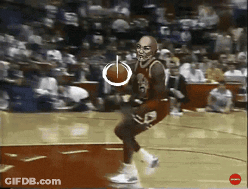 A Man In A Basketball Uniform With The Number 3 On His Jersey GIF