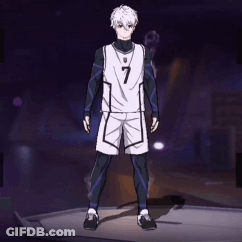 A Man In A Basketball Uniform With The Number 7 On It GIF