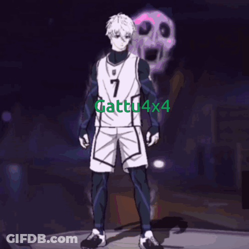 A Man In A Basketball Uniform With The Number 7 On It GIF