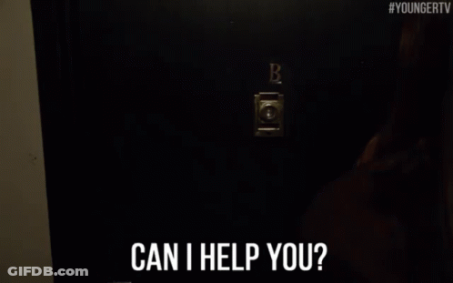 Man In Bathrobe Asking If He Can Help GIF