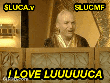 A Man In A Bathrobe Says I Love Luuuuca GIF