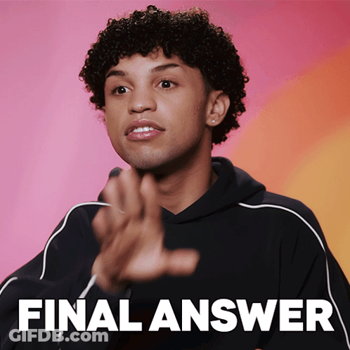 A Man In A Black Hoodie Is Giving A Final Answer Gesture GIF