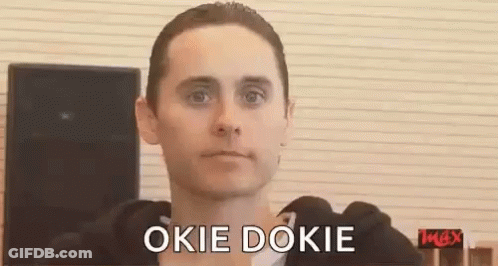 A Man In A Black Hoodie Is Making A Funny Face And Saying Okie Dokie . GIF