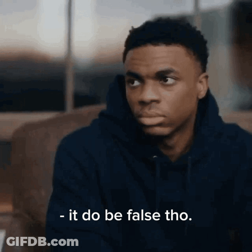 A Man In A Black Hoodie Is Sitting On A Couch And Says It Do Be False Tho . GIF