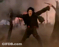 A Man In A Black Jacket Is Holding A Sword In A Foggy Forest GIF