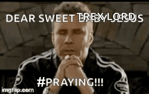 A Man In A Black Jacket Is Praying With His Hands Folded . GIF