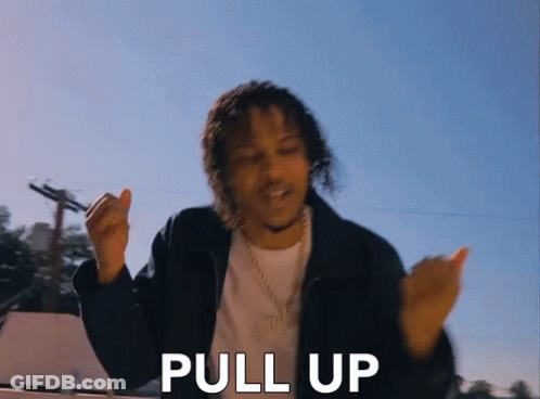 A Man In A Black Jacket Says Pull Up In A Blurry Photo GIF