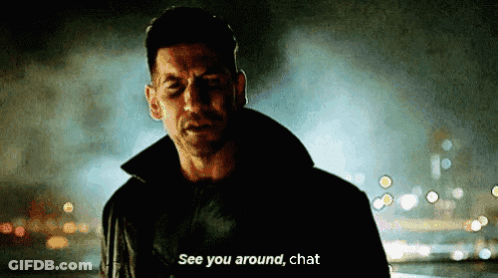 A Man In A Black Jacket Says See You Around Chat GIF