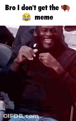A Man In A Black Shirt Is Smiling With The Words Bro I Don 'T Get The Meme Above Him GIF