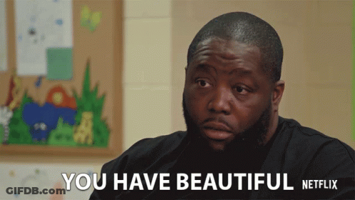 A Man In A Black Shirt Says You Have Beautiful GIF