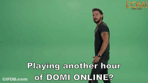 A Man In A Black Shirt Stands In Front Of A Green Background With The Words Just Do It GIF
