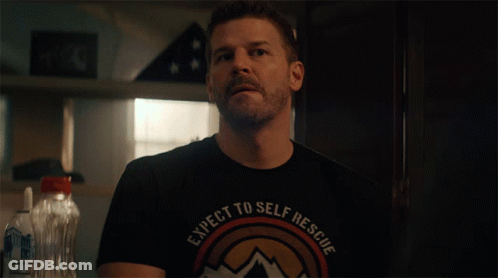 A Man In A Black Shirt That Says Respect To Self Rescue GIF