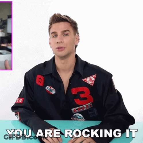 A Man In A Black Shirt With The Number 3 On It GIF