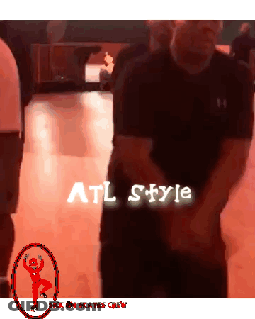 A Man In A Black Shirt With The Word Atl Style On It GIF