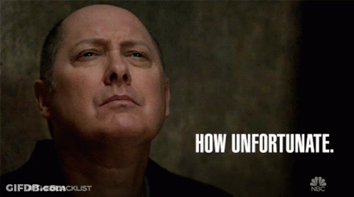 A Man In A Black Shirt With The Words How Unfortunate GIF