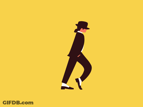 Man In Black Suit And Hat Walking GIF