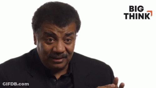 Man In Black Suit Saying Big Think GIF