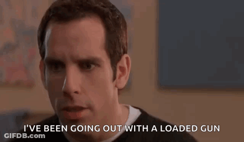 A Man In A Black Sweater Is Talking About Going Out With A Loaded Gun GIF