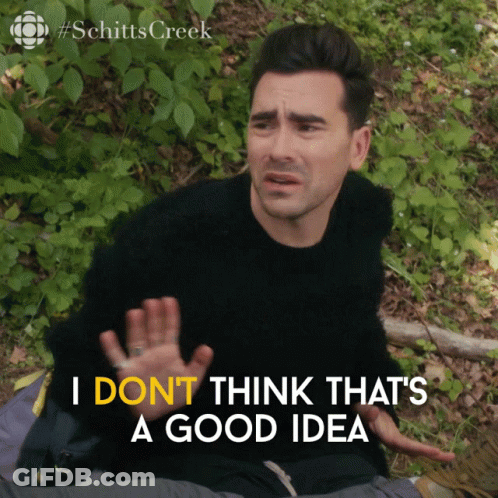 A Man In A Black Sweater Says I Dont Think Thats A Good Idea GIF