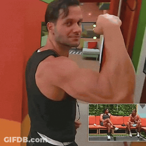A Man In A Black Tank Top With The Word Calvin Klein On His Underwear GIF
