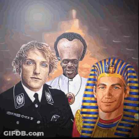 A Man In A Black Uniform Has The Letters Ss On The Sleeve GIF
