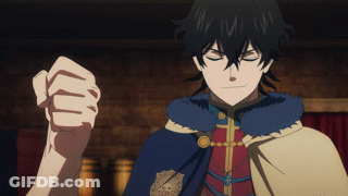 Man In Blue Cape Fist Raised GIF