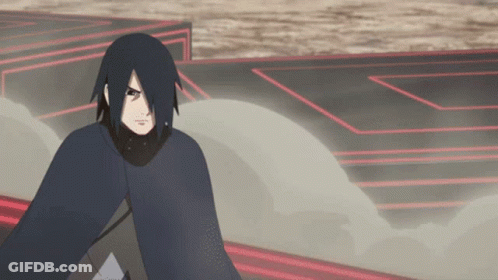 A Man In A Blue Cape Stands In Front Of A Red And Black Background GIF