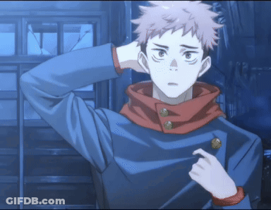 A Man In A Blue Jacket And Red Scarf Holds His Hand To His Forehead GIF