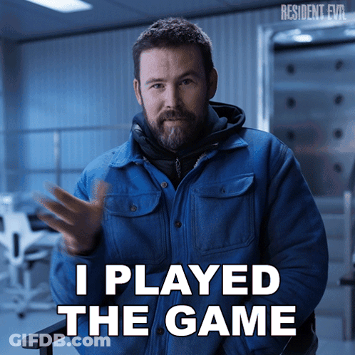 A Man In A Blue Jacket Is Saying I Played The Game GIF