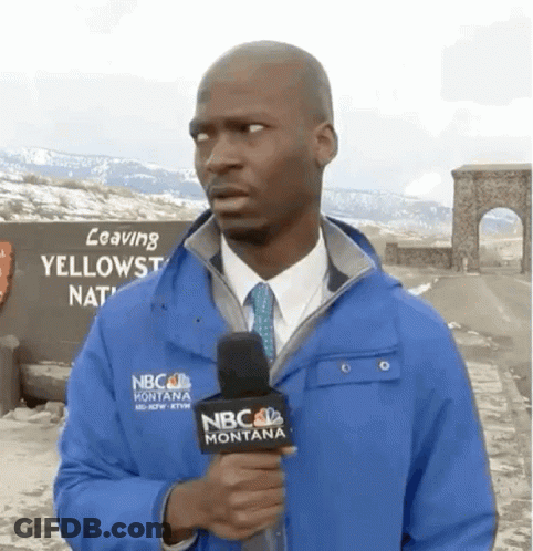 A Man In A Blue Jacket With Nbc Montana Written On It GIF