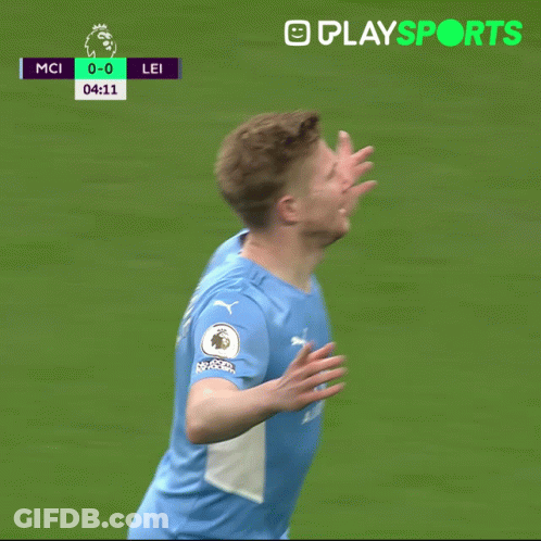 A Man In A Blue Jersey With The Number 17 On The Back GIF