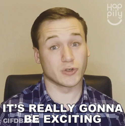 A Man In A Blue Plaid Shirt Says It 'S Really Gonna Be Exciting GIF