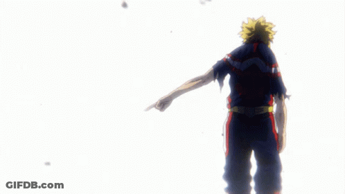 A Man In A Blue Red And White Uniform Is Pointing GIF