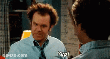 A Man In A Blue Shirt And Tie Is Saying Yep . GIF