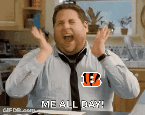 A Man In A Blue Shirt And Tie Is Screaming In A Kitchen And Says Me All Day . GIF