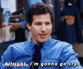 Man In Blue Shirt And Tie Saying Gonna Cry GIF