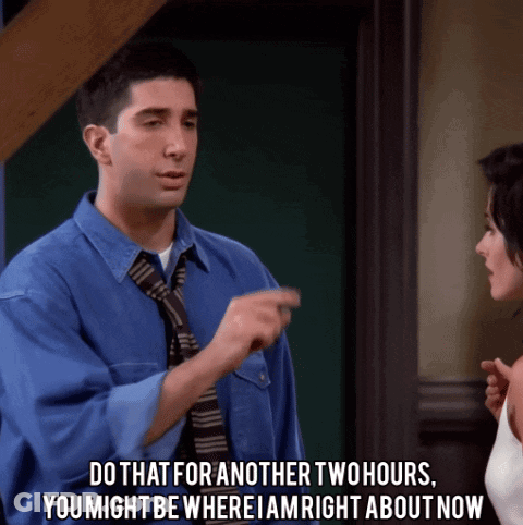 Man In Blue Shirt And Tie Telling Woman Do That For Two Hours GIF