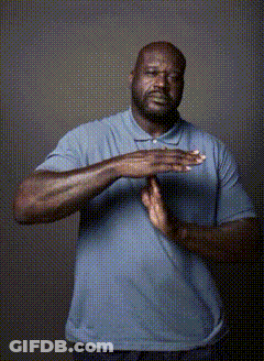 A Man In A Blue Shirt Has His Hands Folded GIF