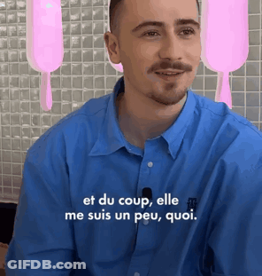 Man In Blue Shirt Speaking French GIF