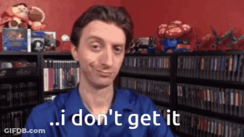 A Man In A Blue Shirt Says " I Don T Get It " GIF