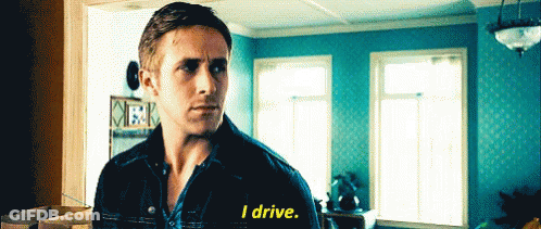 A Man In A Blue Shirt Says I Drive In A Living Room GIF