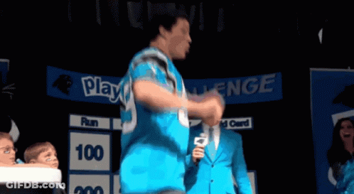 A Man In A Blue Shirt With The Number 3 On It GIF